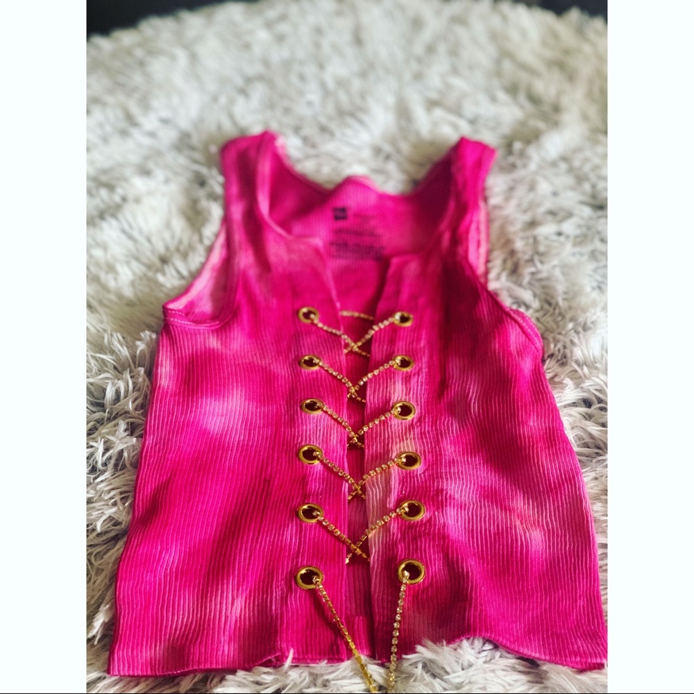 Chain cropped tops